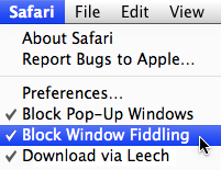 Block window resizing
